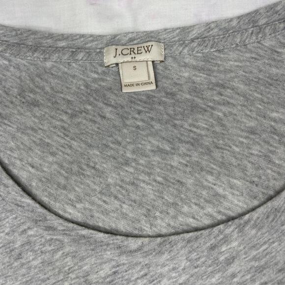 J.Crew Lace Bottom Tee Gray Womens S - Picture 3 of 7